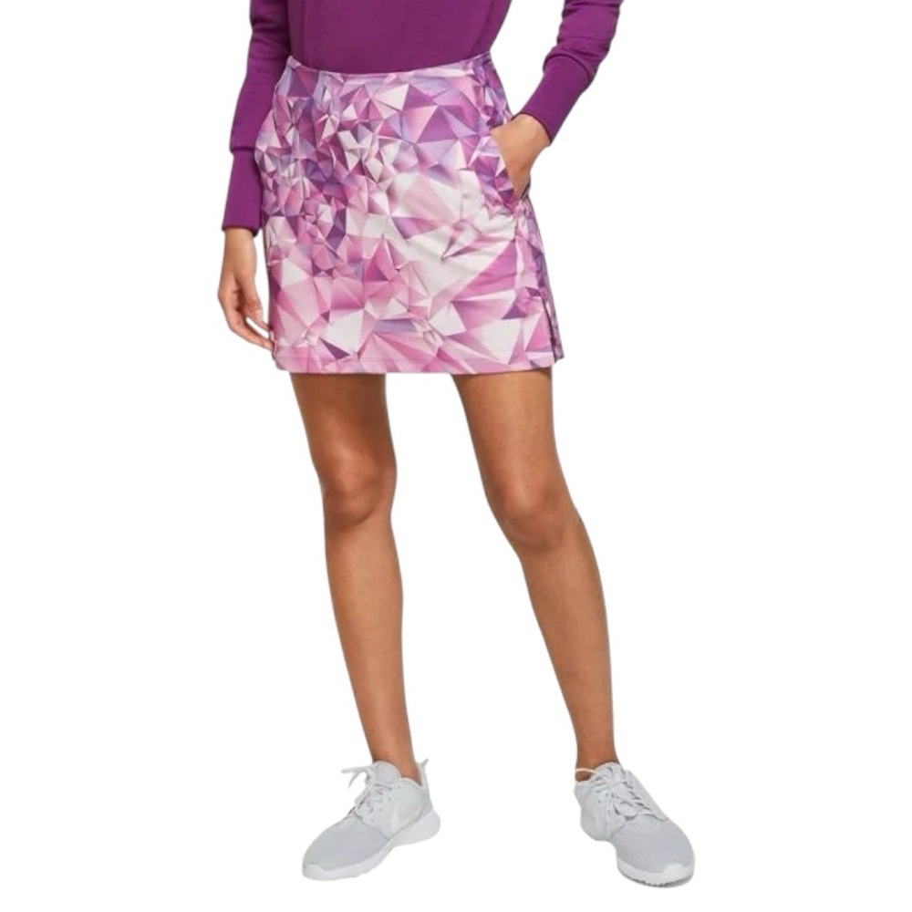 Nike Victory Printed Golf Skirt Women’s Medium Purple Built-In Shorts‎